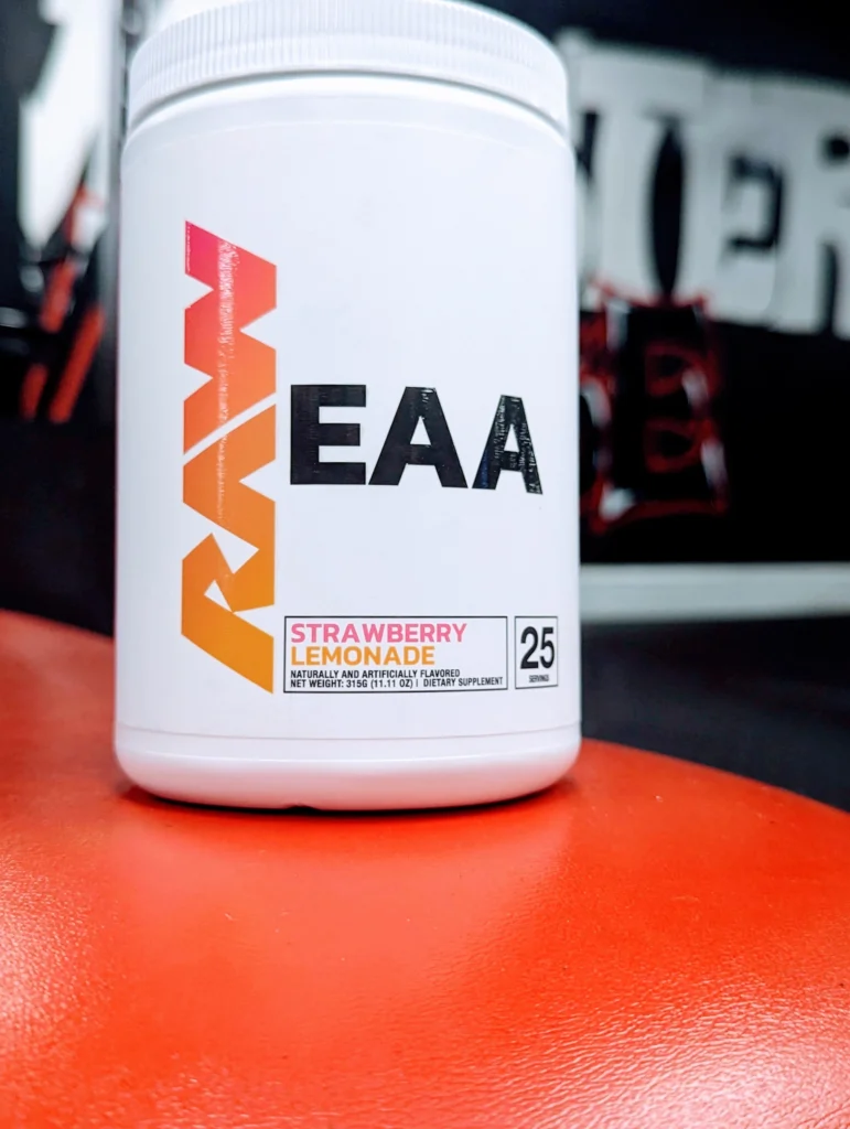 raw eaa supplement strawberry lemonade flavor